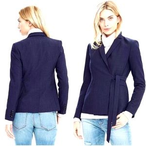 Banana Republic Wool Wrap Blazer I Navy I Sz. 6